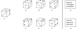 Cube spatial rotation quiz